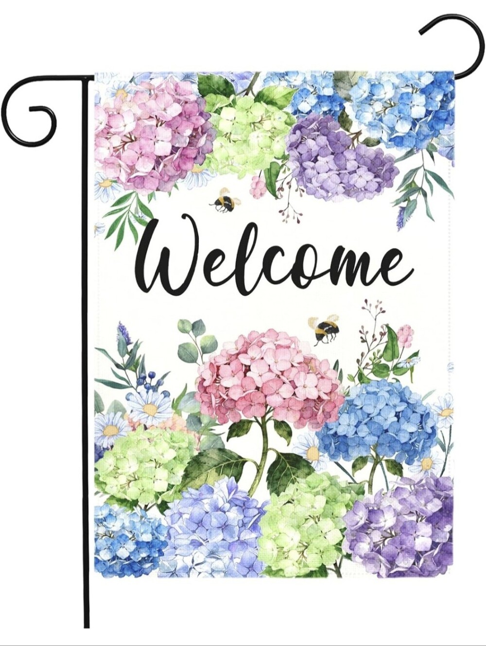 Hydrangea Garden Flag Spring Summer Colorful Floral Yard Flag